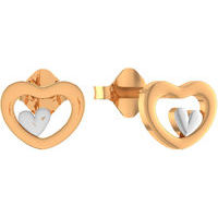 Earrings, Heart 375 (9k) gold